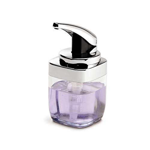 simplehuman 15 fl oz Square Push Pump Soap Dispenser Chrome