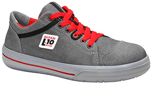 🔥 STARKER PREIS (-45%) ELTEN Sicherheitsschuhe VINTAGE Low ESD S3, Damen und Herren, Leder, Stahlkappe, leicht, sportlich, Grau, Größe: 40