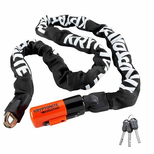 (-53%) Kryptonite Evolution 1016, Kettenschloss mit integriertem Schlosskopf, 10 mm gehärteter Manganstahl, Sicherheitslevel 8/10, für Fahrräder, E-Bikes, Roller und Motorräder, 4,40 kg, Länge 160 cm