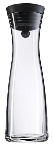 (-44%) WMF Basic Wasserkaraffe aus Glas, 1 Liter, Glaskaraffe mit Deckel, Silikondeckel, CloseUp-Verschluss