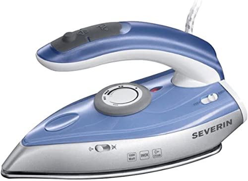 (-36%) SEVERIN Reise-Dampfbügeleisen mit klappbarem Griff, Mini-Bügeleisen, umschaltbare Mehrfach-Spannung von 115/230V, Temperaturregler, Reise Bügeleisen, Steam Iron, klappbar, 1.000 Watt, BA 3234