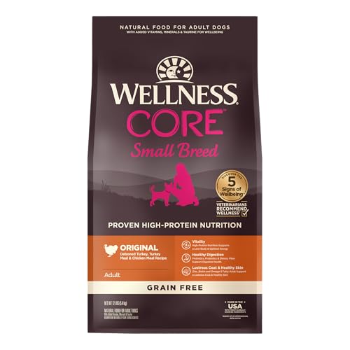 Wellness CORE Dry Dog Food, Small Breed, Grain-Free, High Protein, Natural,...
