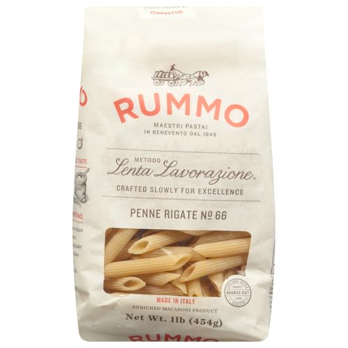 Rummo Italian Pasta Penne Rigate No. 66, Always Al Dente (1lb Package)
