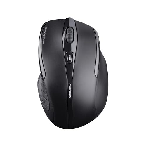 (-35%) CHERRY MW 3000, Kabellose Ergonomische Maus für Rechtshänder, Schwarz