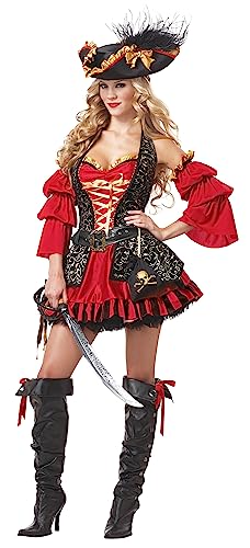 California Costumes Sexy Spanish Pirate Costume Small Red