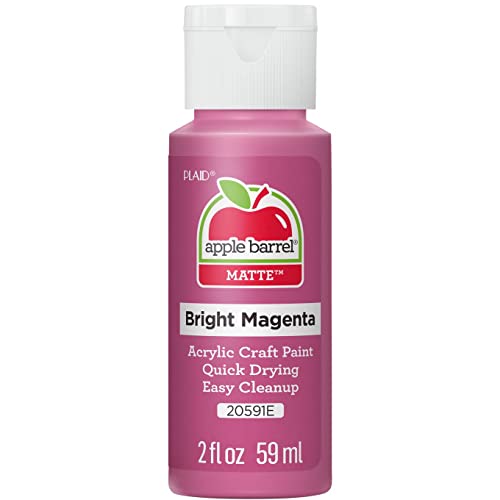 Apple Barrel Acrylic Paint in Assorted Colors (2 oz), 20591, Bright Magenta