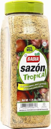 Badia Sazon Tropical, 1.75 lbs - Zesty Blend for Meats, Poultry, Seafood