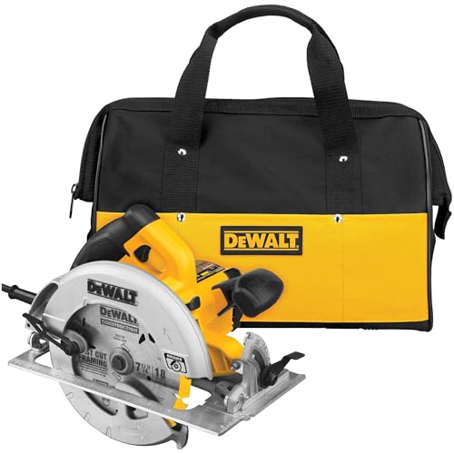 DEWALT Circular Saw, 7-1/4 inch, Pivoting with up to 57 Degree Bevel, Corded (DWE575SB)Enventor Circular Saw Corded, 11