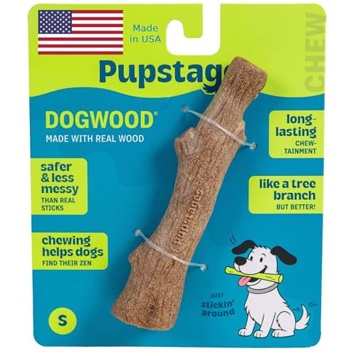 Pet Supplies : Pet Chew Toys : Pupstages Dogwood Dog Chew Toy, Made in the USA – Real-Wood Blend, Natural Flavor & Textu
