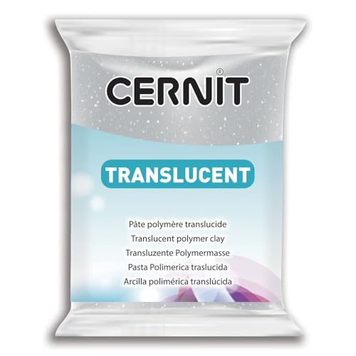 CERNIT Transparant Clay 56g, Translucent White, 7 x 5.5 x 1.5 cm