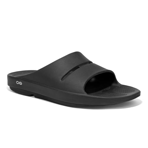 OOFOS OOahh Recovery Slide, Black - Women’s Size 9, Men’s Size 7