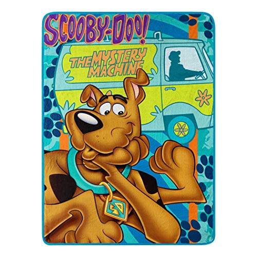 Northwest Scooby Doo Micro Raschel Throw Blanket, 46" x 60", Whole Gang