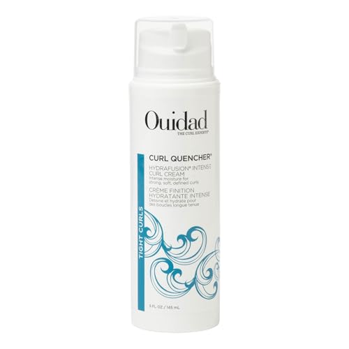 Ouidad Curl Quencher Hydrafusion Intense Curl Cream - 5 oz, Curl Defining Styler for Touchable Curls, Flexible Hold Frizz Control Curly Hair Cream, Helps Eliminate Dryness, For Tight Curls