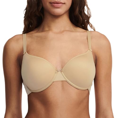 Chantelle Women's Basic Invisible Smooth T-Shirt Bra , Beige , 34C