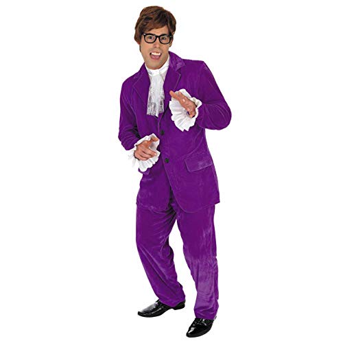 fun shack 60s Swinger Costume Men, Mens 1960s Spy Costume, 60s Outfits For Man, Halloween Costumes For Men, X-Large