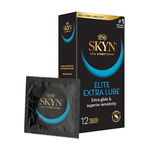Skyn Elite Extra Lube Condoms 12 Count Ultra Thin Lubricated Latex