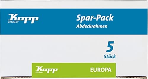(-36%) Kopp EUROPA 2-fach Abdeckrahmen in Arktis-Weiß - 5 Stück - Rahmen für Steckdosen & Schalter - Stilvoller Steckdosenrahmen aus glänzendem Kunststoff - Hochwertiger Lichtschalter-Rahmen