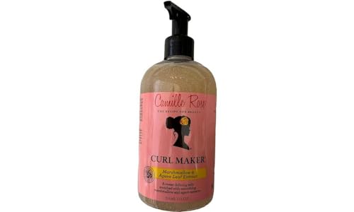 Camille Rose Curl Maker, Smoothing and Nourishing Curly Hair Gel with Aloe, for All Hair Types and Textures, 12 fl oz