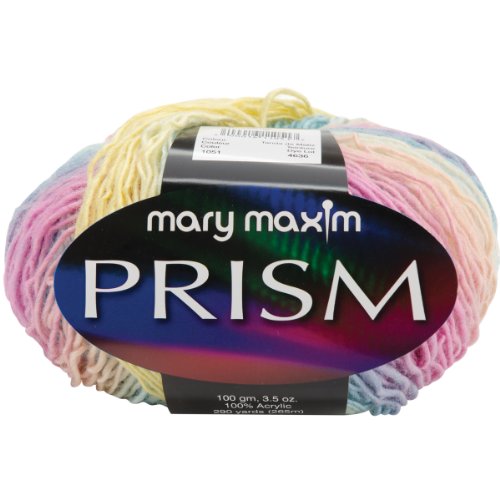 Mary Maxim Prism Yarn, Soft Acrylic Multicolor DK Yarn for Crocheting and Knitting, Light Worsted 3, Ideal for Blankets, Sweaters and Baby Projects, 3.5 oz Skein, 290 Yards - Rainbow