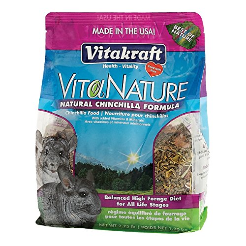 Vitakraft VitaNature Natural Chinchilla Formula Promotes Foraging Loaded with irresistible and