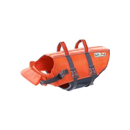 Outward Hound Granby Splash Dog Life Jacket, High-Buoyancy Dog Life Vest for Swimming, Boating, and Water Safety, Medium, Orange