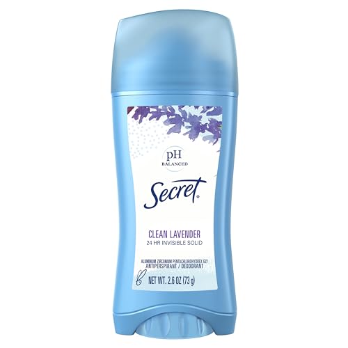 Secret Invisible Solid Antiperspirant and Deodorant, Clean Lavender, 2.6 oz