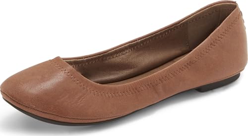 Lucky Brand Women's Emmie Ballet Flat, Bourbon, 8