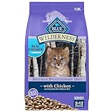 Blue Buffalo Wilderness Natural Kitten Dry Cat Food, with DHA and ARA to Support Brain and Eye Development, High-Protein and Grain-Free Diet, Chicken, 5-lb. Bag