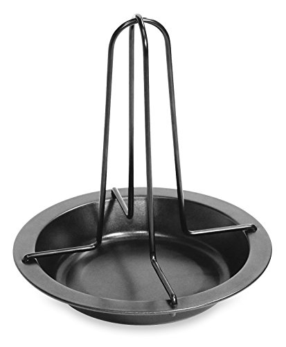 🔥 STARKER PREIS (-57%) Fackelmann Hähnchenbräter für Backofen & Grill – Hähnchen Halter inlkusive Abtropfschale für saftige Grillhähnchen – Geflügelhalter für BBQ