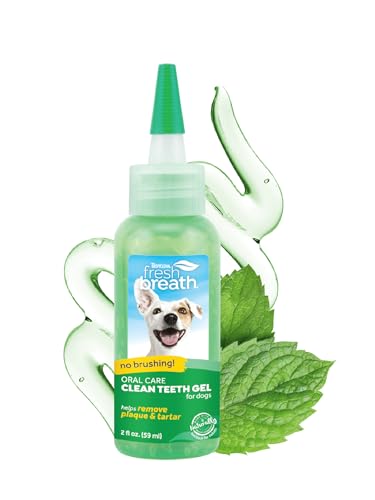 TropiClean Clean Teeth Gel for Dogs | Dog Dental Care | Dog Toothpaste | Breath Freshener | Easy Teeth Cleaning | Made in the USA | 2 oz