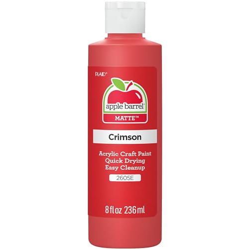 Apple Barrel Acrylic Paint in Assorted Colors (8 oz), K2605 Crimson- Pack of 1