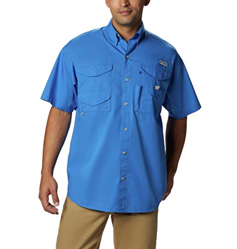 Columbia Men's Bonehead Short Sleeve Shirt (Big), Vivid Blue, 1X