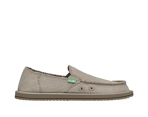 Sanuk Womens Donna Hemp Loafers | Womens Shoes | Slip On Shoes for Women | Women's Slip-on Loafers | Memory Foam Footbed, Natural, 7