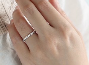 Suehiro ダイヤモンドリング 03カラット 10粒 ダイヤモンド プラチナ エタニティリング 結婚指輪 マリッジリング ペアリング