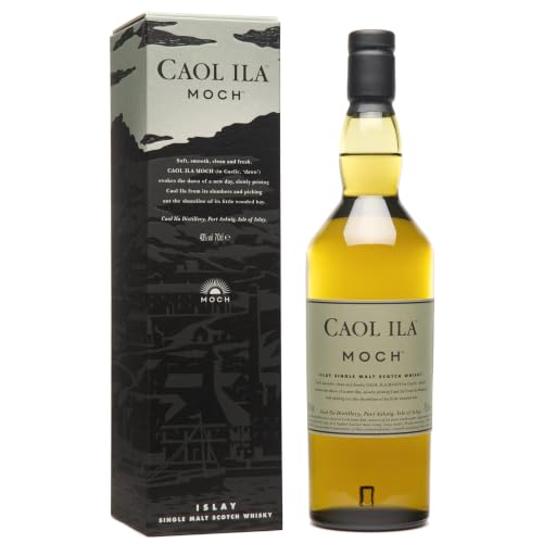 (-35%) Caol Ila Moch Single Malt Whisky, 43 % vol, 70 cl, Weich, Cleaner und frischer Islay Single Malt Scotch Whisky, Torfiger Whisky, Würzig, Ausdrucksstark und hell
