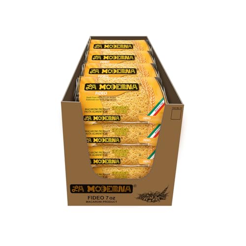 LA MODERNA, Noodles, Pasta, Made with Durum Wheat Grits, Enriched with Vitamins and Iron, 7 oz, Pack of 20