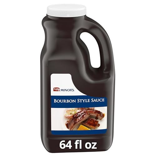 Minor's BBQ Sauce, Bourbon Style Sauce, Savory Southern Blend of Molasses and Onion, 4 lb 15 oz Bulk Bottle (Packaging May Vary) (Pack of 1)