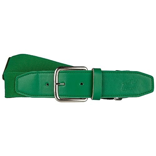 CHAMPRO Baseball Belt with Leather Tab, Kelly Green, Unisex-Adult