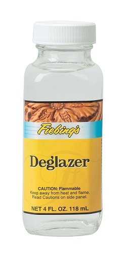 Fiebing's Leather Deglazer (4 Fl Oz, Clear) - Leathercraft Preparer for Paint, Adhesion, Dye - Will Not Impair Leather Flexibility - Clean Wax, Finish, Grease on Boots, Shoes, Jacket, Purse, Furniture