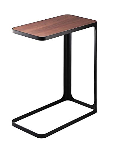 YAMAZAKI 7203 FRAME Side Table, black, Steel/Wood, Minimalist, 24 x 45 x 52 cm