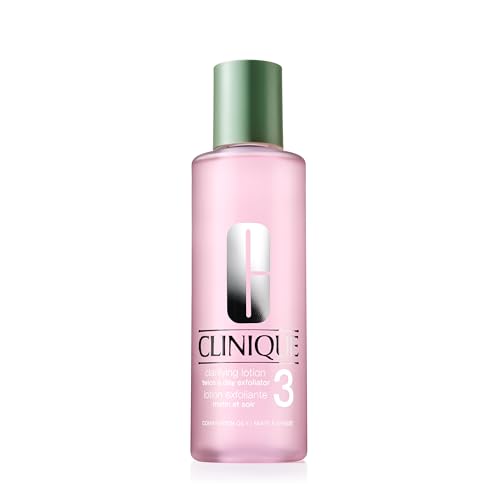 Clinique 3-Step Clarifying Lotion Face Exfoliator 3 | With Witch Hazel + Salicylic Acid | For Combination Oily Skin Types, 13.5 Fl Oz