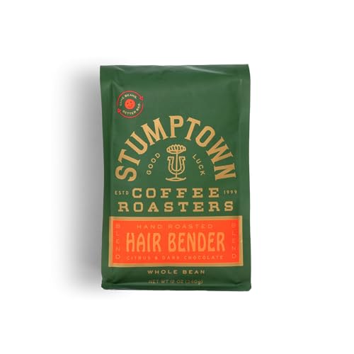 Stumptown Coffee Roasters, Medium Roast Whole Bean Coffee - Hair Bender 12 Ounce Bag with Flavor Notes of Citrus and Dark Chocolate