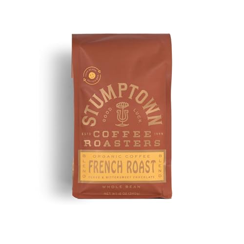 Stumptown Coffee Roasters, Dark Roast Organic Whole Bean Coffee, 100% Arabica Coffee - French Roast 12 Ounce Bag with Fl