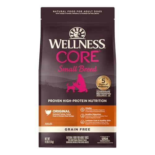 Wellness CORE Dry Dog Food, Small Breed, Grain-Free, High Protein, Natural,...