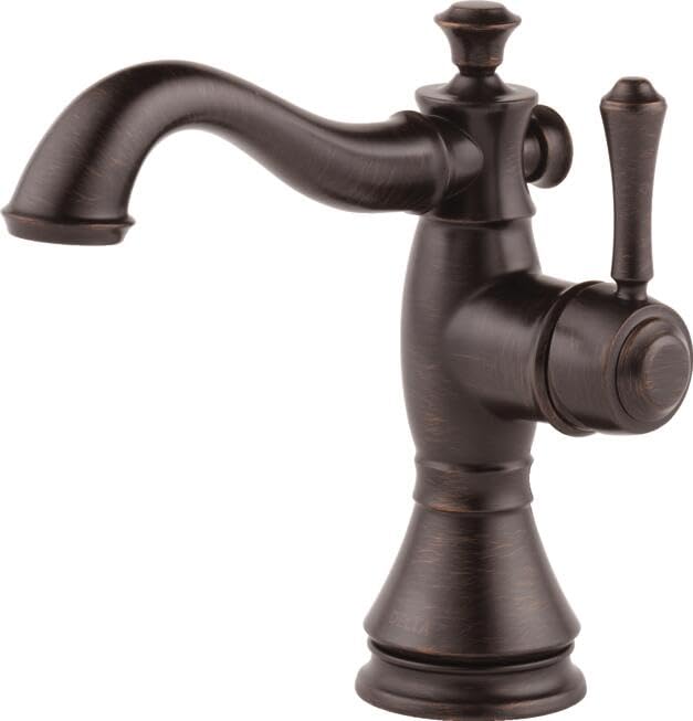 Delta Faucet 597LF-RBMPU Cassidy Single Hole-Single Handle 4-Inch Plate/Metal Pop-up, Venetian Bronze
