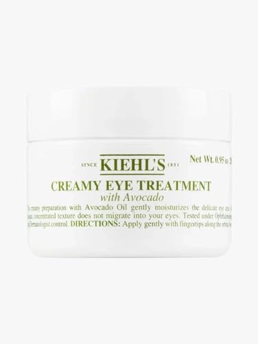 Kiehl's Avocado Eye Treatment, Nourishing and Hydrating Eye Cream, Avocado Oil and Caffeine to Energize and Invigorate Skin, Tired Eyes, 99% Naturally Derived Formula - 0.5 fl oz