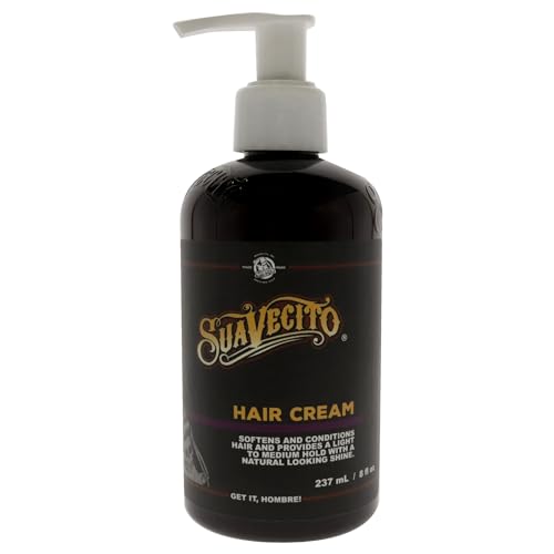 Suavecito Hair Cream Pump Bottle Medium Shine All Day Light Hold (8 oz)