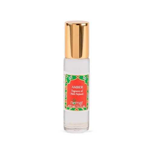Amber Perfume Oil Roll-On – Long Lasting Alcohol Free Amber Oil Perfume for Women and Men, Essential Oil Based Fragrance, Clean Vegan Body Oil Roll On, 10 ml / 0.33 fl Oz