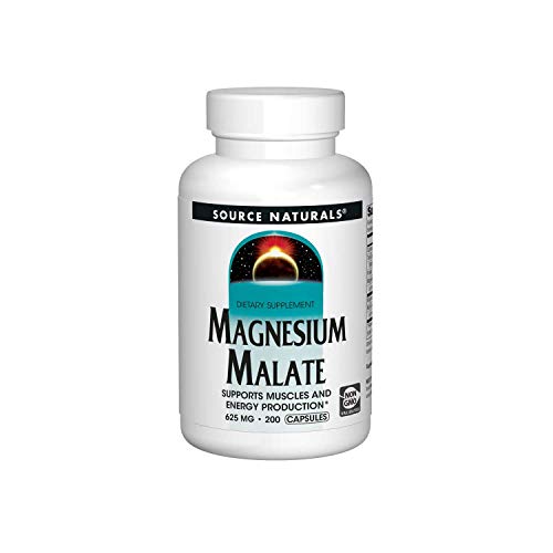Source Naturals Magnesium Malate, Supports Muscles and Energy Production*, 3750 MG - 200 Capsules