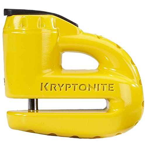Kryptonite 884 Keeper 5 S2 Motorbike Cycle Disc Lock with Reminder Cable - Yellow